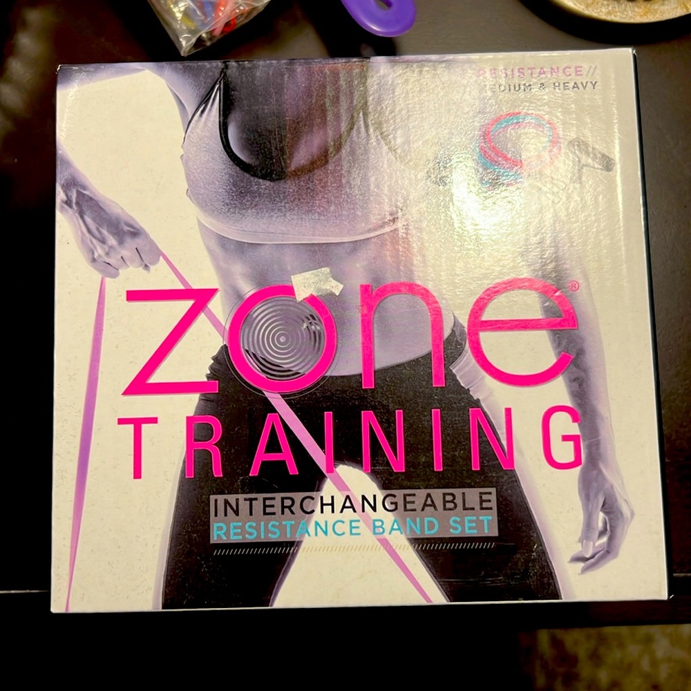 Zone training, workout resistance band set